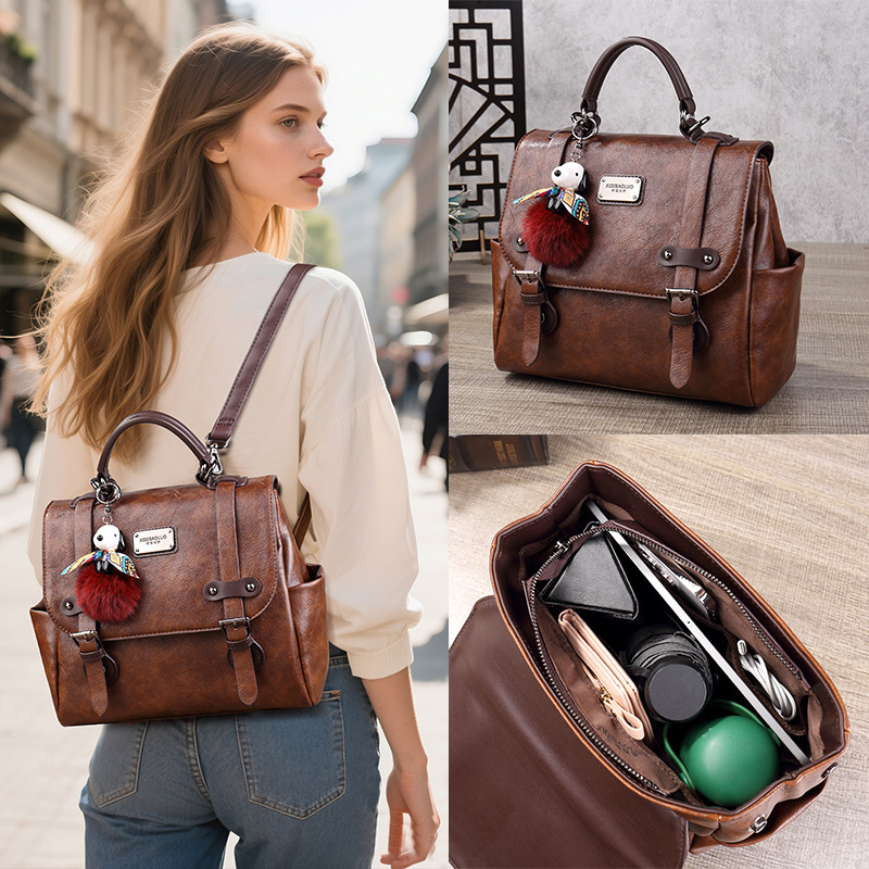 Luxury Bags Leather - Женский рюкзак большой вместимости 2026 года: